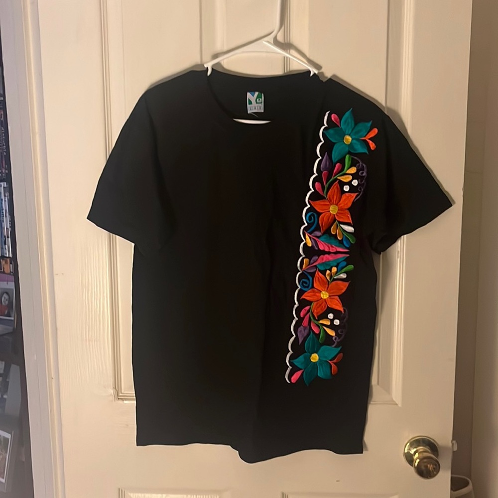 Hand embroidered women’s t-shirt